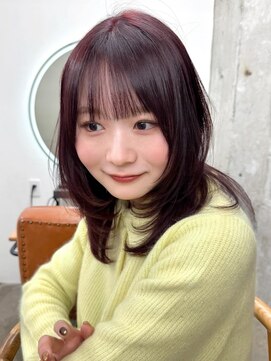 ガーデン 渋谷(GARDEN) ミディアム　レイヤーカット　顔周り　暖色カラー  ダブルカラー