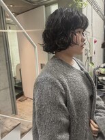 ニーム 栄(nimes) kaon ボブパーマ 顔まわりレイヤー