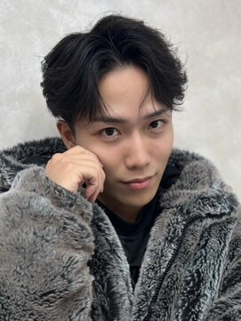 エルマーク 松山(L-MARK) センターパート/フェザーパーマ/スパイラルパーマ/men's