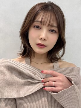 アッシュ 新杉田店(Ash) 新杉田レイヤーカット韓国ダブルカラー顔周り前髪カットボブ