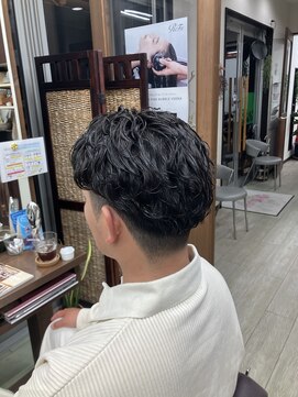 美容室 クウ(Kuu) 爽やかツーブロック×ナチュラルパーマ