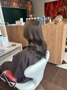 アース いわき店(HAIR&MAKE EARTH) ショコラグレージュの韓国風くびれロング