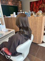 アース いわき店(HAIR&MAKE EARTH) ショコラグレージュの韓国風くびれロング