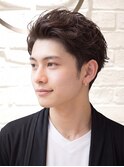 ビジネスアップバングツーブロック刈り上げ爽やかショート
