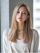 ロッソ 大橋店(Rosso) 柔らかベージュのセミロング【大橋】