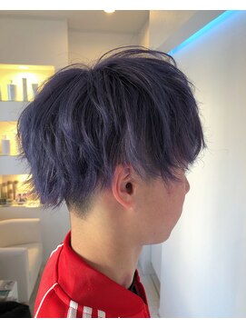 ゼ シール(Ze seal) ツーブロックスタイル!!メンズブリーチオンカラー ☆パープル