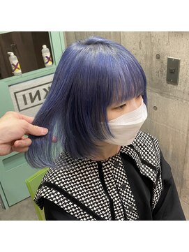 インク 渋谷(INK.) ラベンダーブルーウルフカット