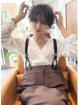 グロウミドル(GROW middle) ダークカラーのふわくしゃパーマ【middle】野村恵子
