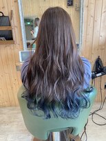 フォワバイベル 都賀店(Foi by Belle)&nbsp;グレージュ×ブルーの裾カラー