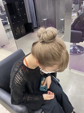 ペレ 栄店(PELE) 前髪/マチルダボブ/ピンクベージュ/インナーグレージュ/栄