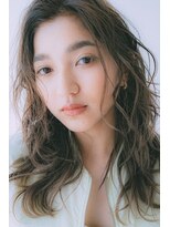 ニュイ 高槻 阪急茨木店(nui)&nbsp;黒髪ボブルフネビージュ小顔ワンレンスペインカール