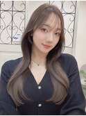 韓国ヘア/マットベージュ/縮毛矯正履歴あり