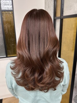 ミリ(mm) ブリーチ無しダブルカラー ピンクブラウン カラー 韓国 仙台