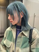 ソル 栄矢場町(SOL)&nbsp;ハッシュボブ/ボブルフ/レイヤーボブ/ターコイズカラー