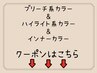 ↓ブリーチ/ハイライト/インナー系クーポン↓