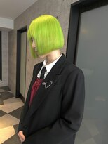 ジーナ 名駅(XENA.)&nbsp;《YURI》ネオングリーン/モードハイトーン/ブリーチ2回/ボブ