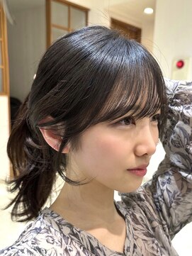 ビューブルー 亀戸錦糸町(VIEW BLUE) 美髪アッシュグレー韓国レイヤー小顔ロングセミディ顔周り前髪