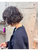 ボブパーマ/横須賀/横須賀中央/カット/ブリーチなしカラー/汐入