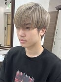 メンズハイトーンミルクティーベージュシルバー堺東