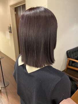 エーダブリューヘアー 三軒茶屋(aW hair) 1ブリーチのダークバイオレット