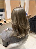 【ケアブリーチでできる!!ツヤ感ブロンドベージュ♪】