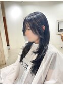 ブルーブラックレイヤーカット