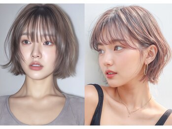 A BY WHO心斎橋店【エーバイフー】【10月31日OPEN（予定）】の写真/【心斎橋】お手頃プライスで艶感×透け感の透明感カラー！ブリーチなしでも満足◎