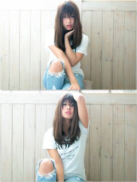 エイミーバイアフロート(amie by afloat) 大人可愛いナチュラルストレート×シースルーバング◎