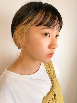 テトヘアー(teto hair) ショート インナーカラー ショートボブ  ボブ bob ayame style
