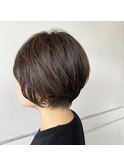 丸みのあるショートパーマ