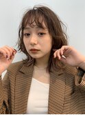 透明感,小顔ウェーブオリーブベージュカラー[渋谷/渋谷駅]