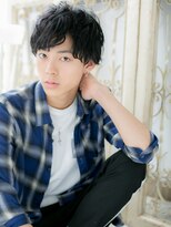 モッズ ヘア 福岡姪浜店(mod's hair)&nbsp;*mod's姪浜*…チャコールグレー束感ショートニュアンスマッシュe