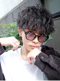 ツイストパーマ/波巻きパーマ/メンズカット/刈り上げマッシュ