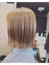 サロンドアンアリー(Salon de an Ally) 外ハネボブ白髪ぼかしハイライト20代30代40代50代六町