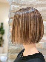 ヘアメイク アージュ 天神西通り店(HAIR MAKE age)&nbsp;30代40代うる艶ボブ×立体感シークレットハイライトカラー