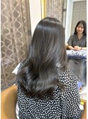 レイヤーカット　韓国ヘア　ブリーチなし　髪質改善　顔周り　