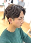 【フェザーショート】フェザーパーマ　名古屋　センターパート