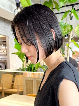 エリマ 武蔵小杉(elima) 大人ショートボブヘアくびれショート白髪ぼかしハイライト30代