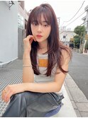 mowen 南堀江　ロングレイヤー　ピンクブラウン
