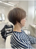 大人かわいい丸みのあるショートボブ