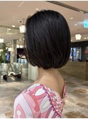 まとまるボブお悩み改善シンプルボブ丸みボブ前髪なし