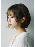 20代30代絶壁解消ひし形小顔前下がりショートボブ【越谷】