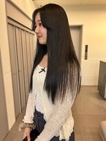 ローレンアオ(LOREN AO)&nbsp;ミルクティーブロンド/ダークブルー/デジタルパーマ/矢場町