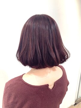 ネオリーブアオバ 高田馬場店(Neolive aoba) 大人可愛いボブ×艶カラーパープルブラウン