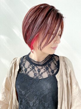 トータルビューティーハウス フラップ ミチ 野田店(total beauty house flap MICHI) 【flap MICHI島田和也】チェリーレッドインナーカラー