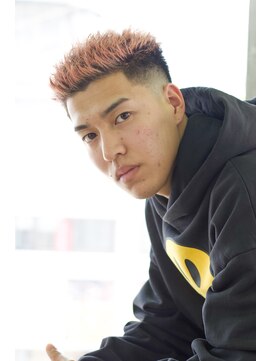 にもう パンクショートスキンフェードピンクカラー【神戸三宮/元町】S