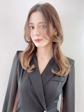 アイティーバイアルバム 藤沢店(IT by ALBUM) くびれ巻き_チェリーブラウンフェミニンロング_9168