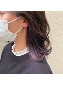 イメチェン/フルバング/似合わせ/レッドブラウン/デジタルパーマ
