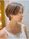ハンサムショート×インナーカラー×細めハイライト◎