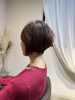 ワ ヘアー(wa-hair)&nbsp;ハンサムショートボブ　髪質改善レイヤーミルクティーピンク